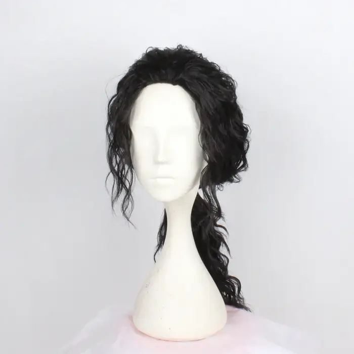 Perruque de cosplay Michael Jackson, perruque longue noire bouclée MJ, accessoires de costume de cos