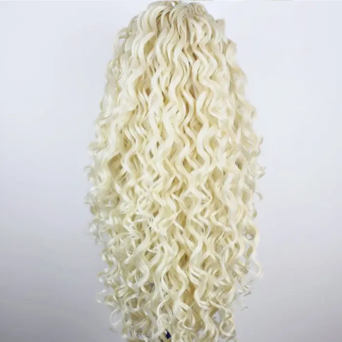 AIMEYA – perruque synthétique bouclée et crépue blonde