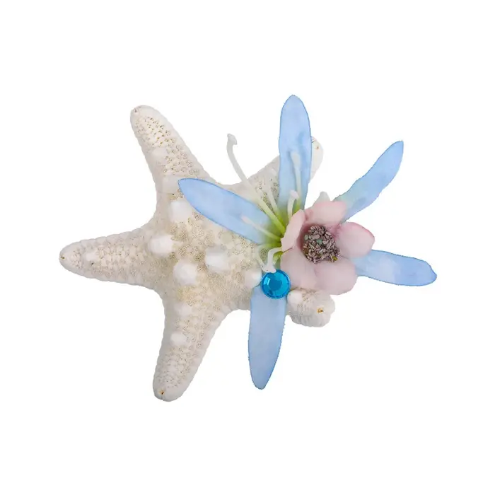 Pince à cheveux Série Marine Fleur Éternelle Étoile de mer Coquillage Baie