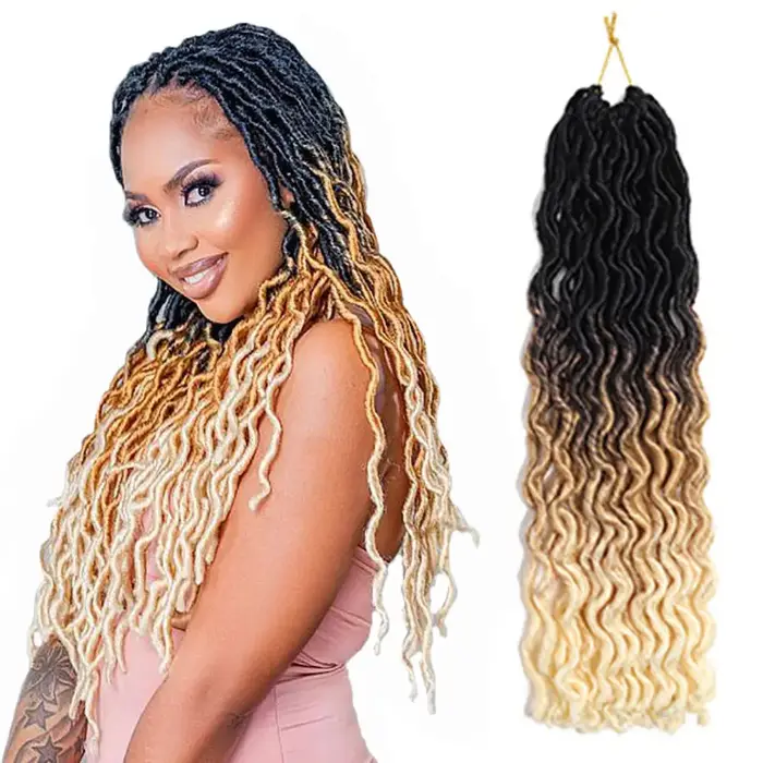 Faux Locs Curly Synthetic Crochet Braids