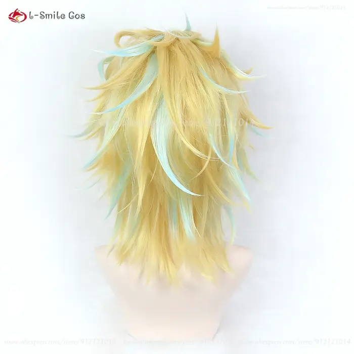 Perruque de Cosplay Anime Haitani Rindo, perruques mixtes dorées courtes, cheveux synthétiques résis