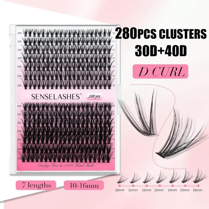 Kit d'extension de cils DIY SENSE LASHES 280 pièces 0