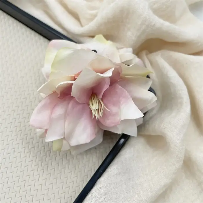 Pince à cheveux grande fleur, Simulation élégante, épingle à cheveux de lys, Clip latéral, épingle à