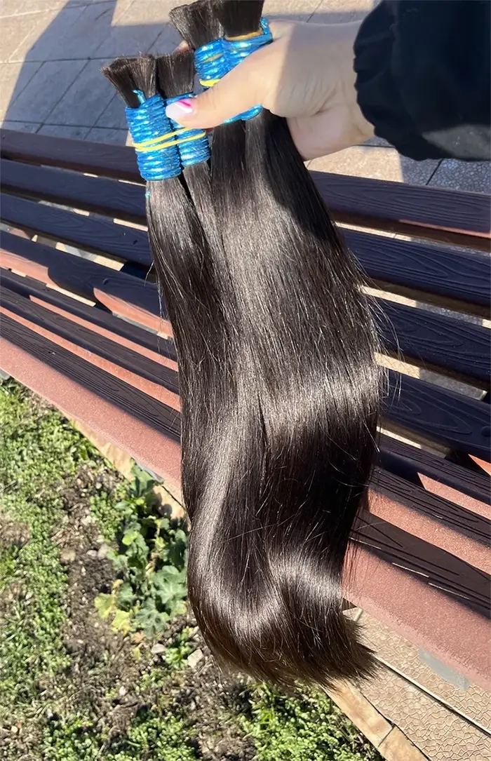 Extensiones de cabello naturel humano 100% naturel original extensions droites cru vietnamien indien