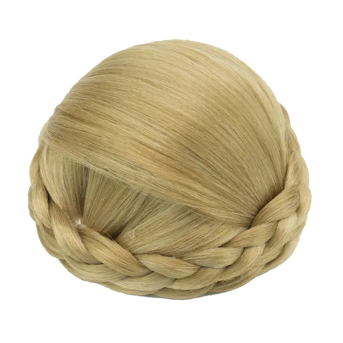 Soowee Chignon tressé cheveux synthétiques Chignon danseur perruque Updo pour filles postiches chouc