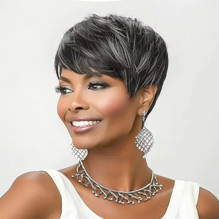 Perruque coupe pour femmes noires