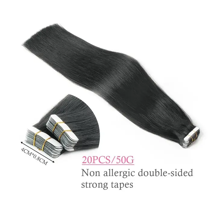 Extensions de cheveux à bandes adhésives de 26 pouces