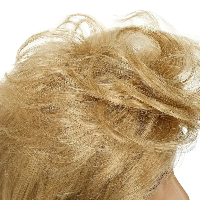Perruque de mulet synthétique longue blonde faite à la machine pour hommes des années 70 et 80 Costume fantaisie fête bouclée Punk Rocker Costumes d'Halloween utilisation masculine