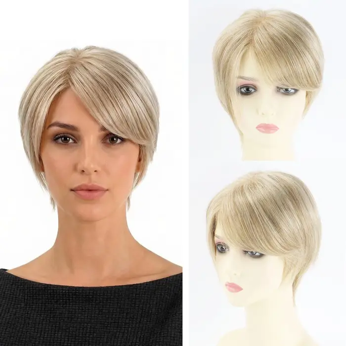 Perruque Mono Top à Trame Ouverte en Cheveux Humains Vierges Européens