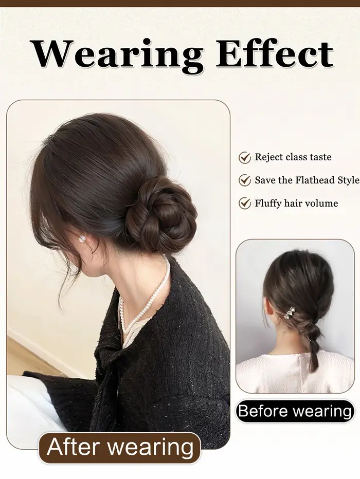 AOSIQUEEN – Chignon synthétique demi-cravate