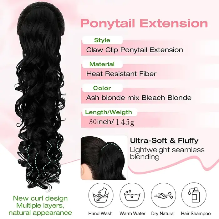 Extensions de queue de cheval 30 ''Claw Clip