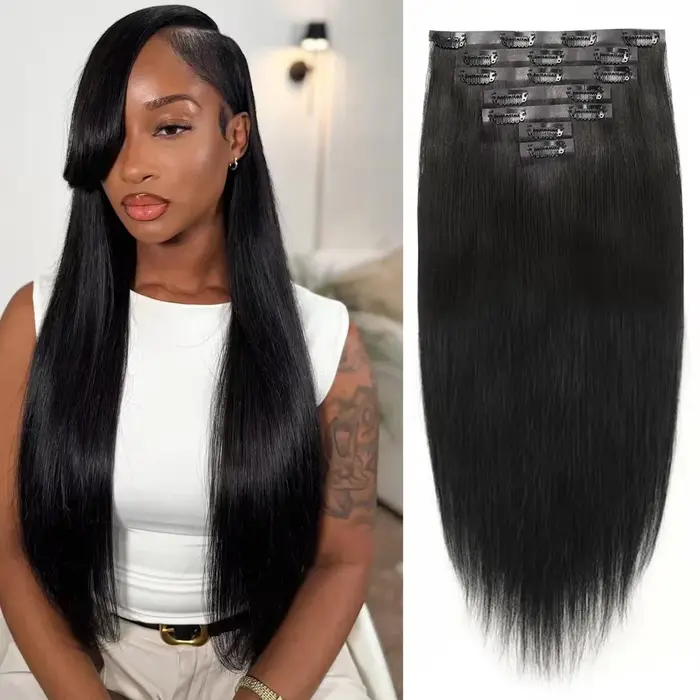 Yaki pince sans couture Ins pince de trame de peau sans couture dans les Extensions de cheveux humai