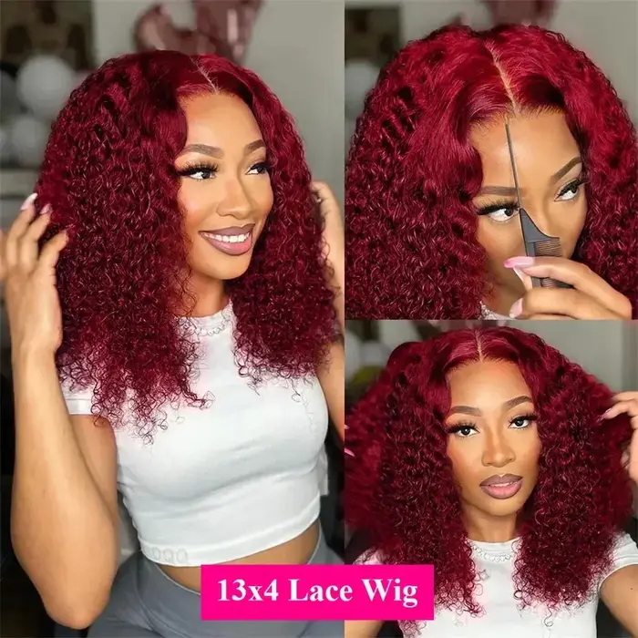 Perruque Lace Front Wig synthétique ondulée courte