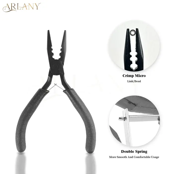 ARLANY pince d'extension de cheveux avec 3 trous microliens perles