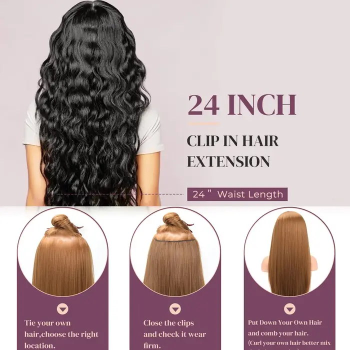 Extensions capillaires synthétiques à clips