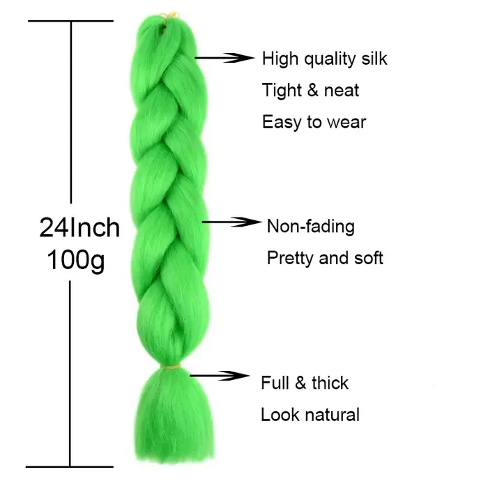 Tressage synthétique ombré 24 pouces