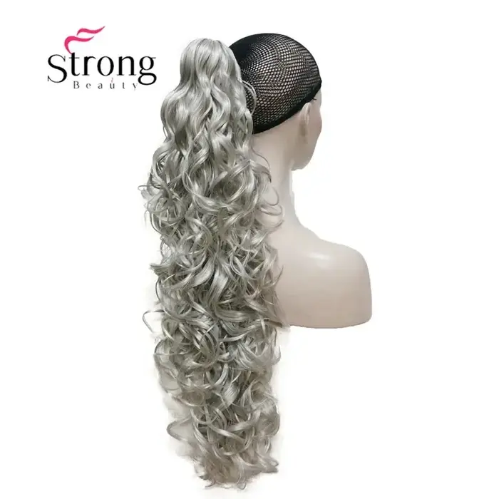 32 "clip synthétique bouclé en griffe cordon queue de cheval Extension de cheveux postiche