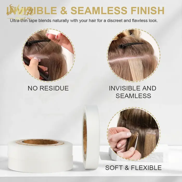Ruban adhésif simple face pour extensions capillaires
