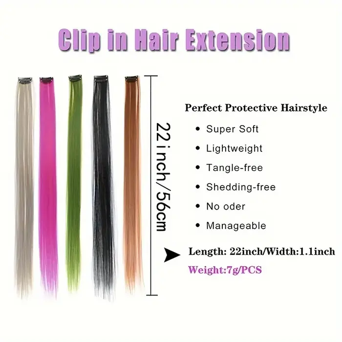 Extensions de cheveux à clipser pour femmes et enfants