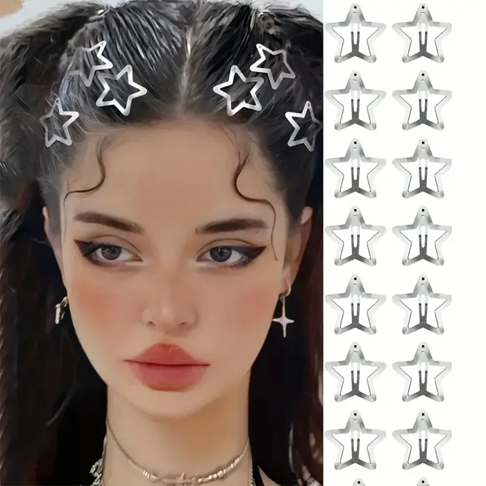 10 pinces à cheveux en forme d'étoile