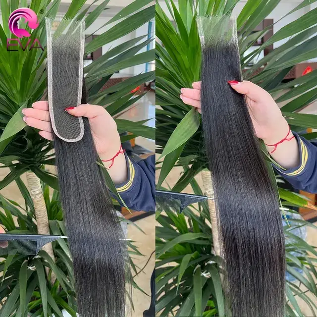 100% réel HD dentelle fermeture 2x6 séparation profonde HD
