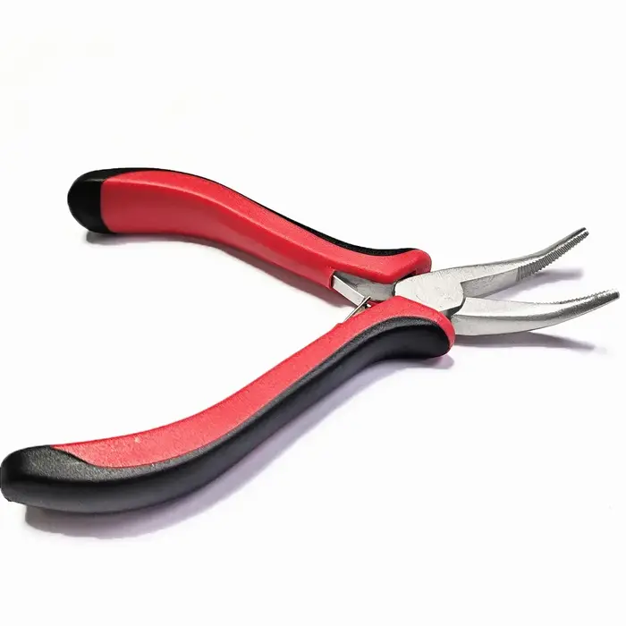 Pince à cheveux multifonctionnelle rouge, outil de coiffure professionnel avec tête I, Nano perle, Micro Extension de cheveux, bricolage spécial