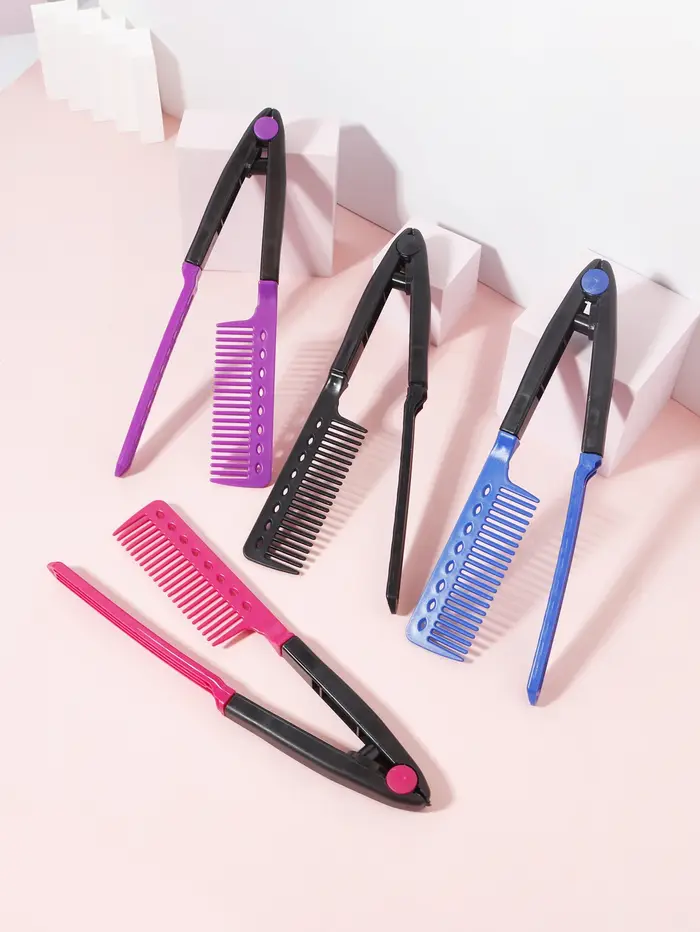Brosse à cheveux droite, lisseur en forme de V, lisser les cheveux, adaptée aux salons de coiffure, 