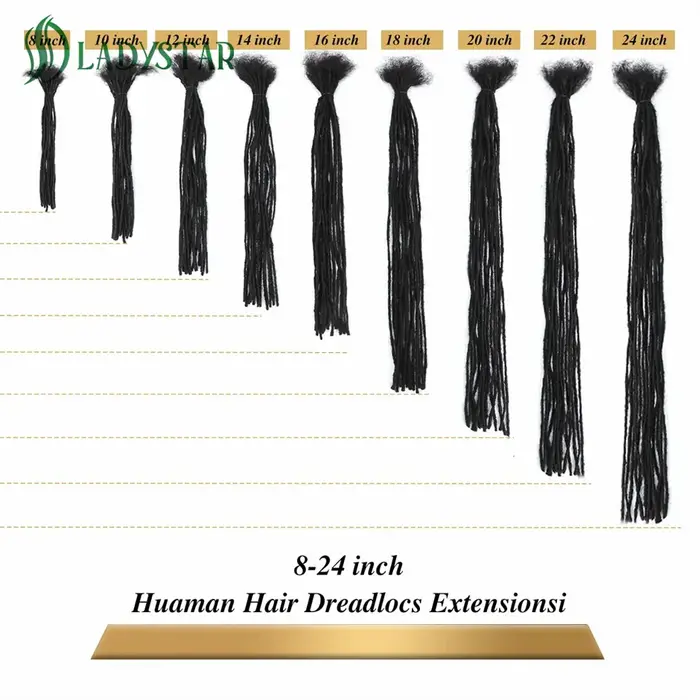 Extensions de dreadlock 0.2 cheveux humains pour hommes