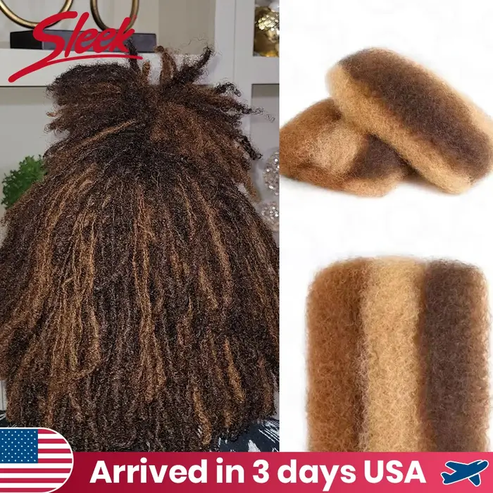 Brun blond mettre en évidence Afro crépus cheveux en vrac sans attachement