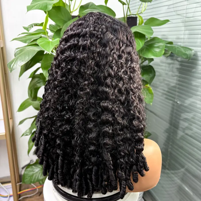 350% densité birmane spirale bouclés perruques de cheveux humains 5x5 sans colle dentelle fermeture