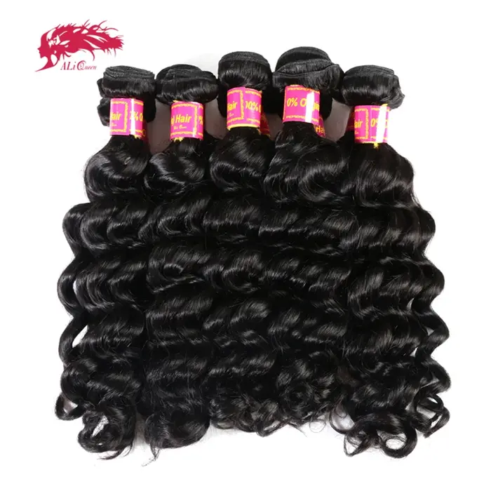 Ali Queen-Tissage en Lot Brésilien Naturel Ondulé Non Prossé 10A