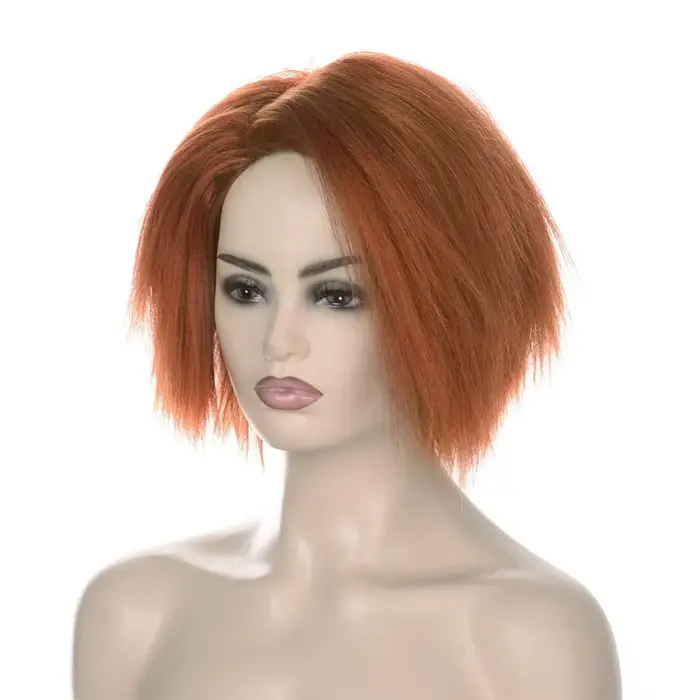 Halloween enfant jouer hommes femmes Chucky jeu de rôle cheveux cosplay Clown orange perruque courte costumes
