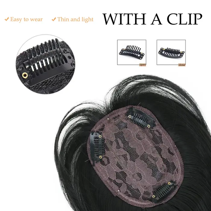 Extensions capillaires synthétiques lisses à 3 Clips