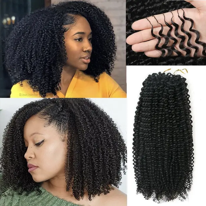 Extensions de cheveux au crochet en plumes, tresses afro bouclées sans nœuds, tresses bohèmes au cro