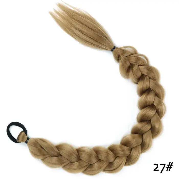 Extension de cheveux queue de cheval tressée avec élastique