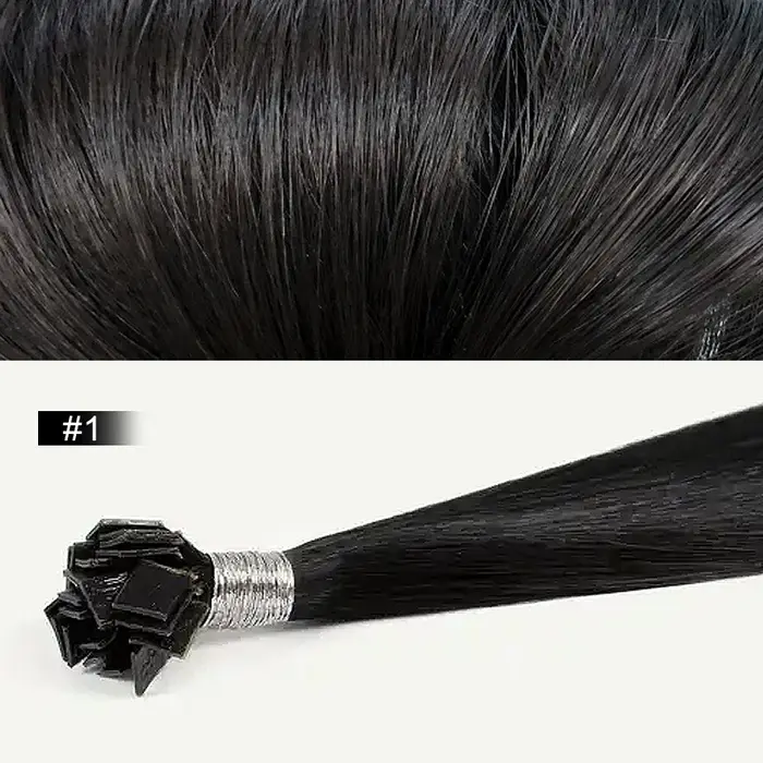 Extensions de cheveux humains à pointe plate en kératine, 18-30 pouces, 100% cheveux humains, haute 