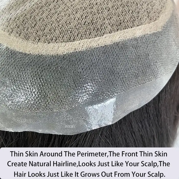 Perruques de cheveux longs personnalisées pour hommes