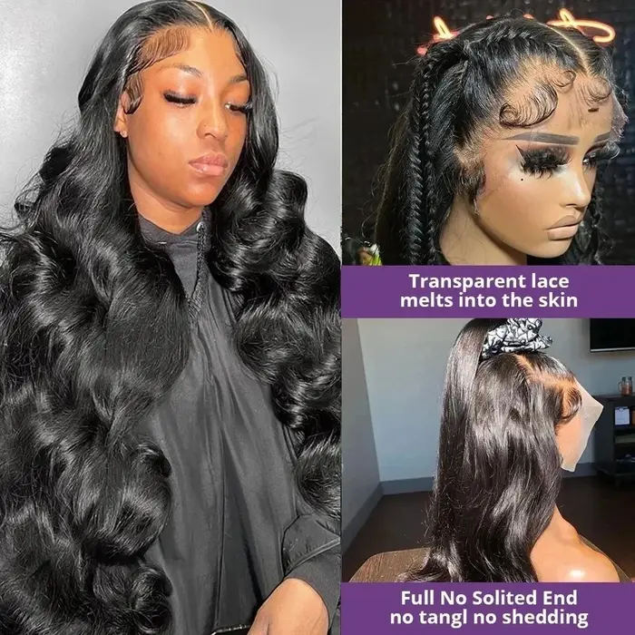 Perruque Body Wave sans colle cheveux humains prêt à porter 5x5 Hd dentelle fermeture perruque vague