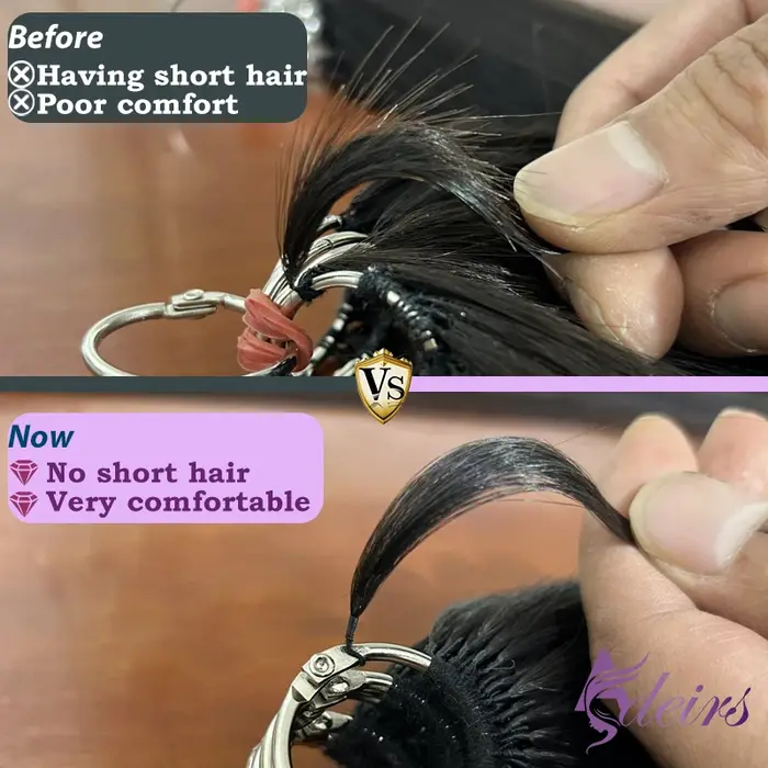 Extensions de cheveux en plumes vierges