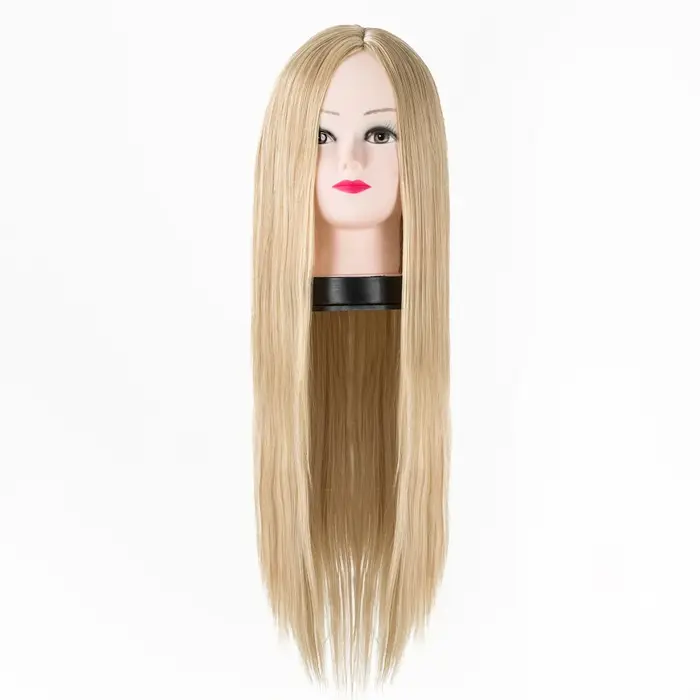 Perruque rouge synthétique longue et lisse
