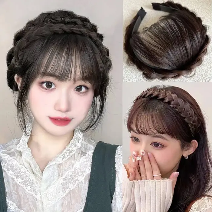 Extensions de franges synthétiques à bandeau