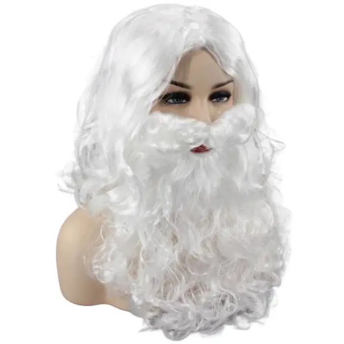 Perruque et accessoires de barbe de Cosplay du père noël
