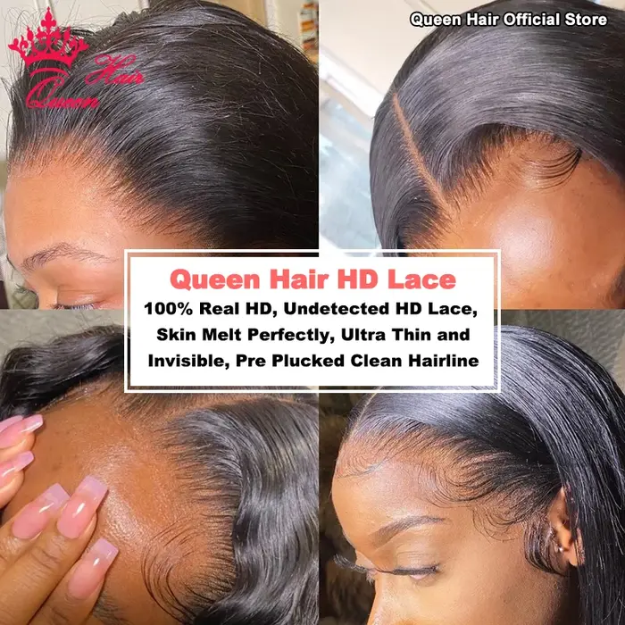 Queen Hair HD Full Lace Wig Body Wave / Straight Raw Human