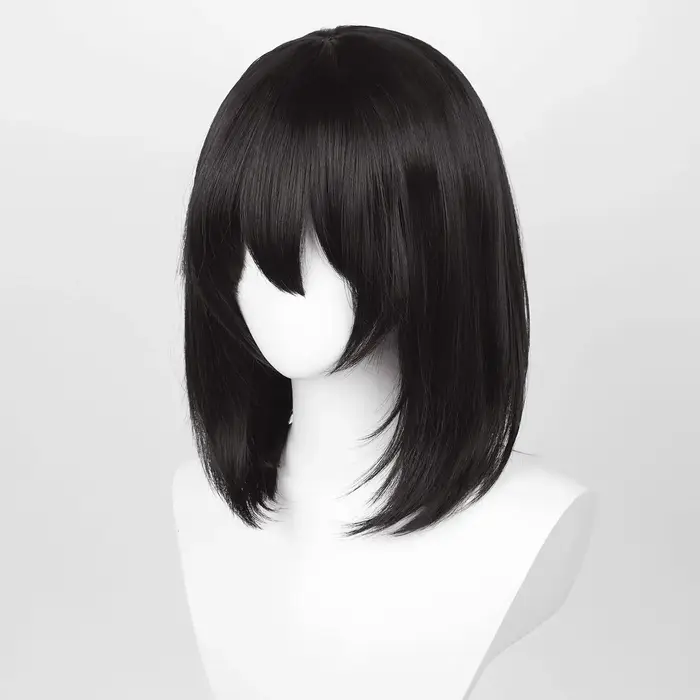 Perruque Bob noire pour femmes et hommes