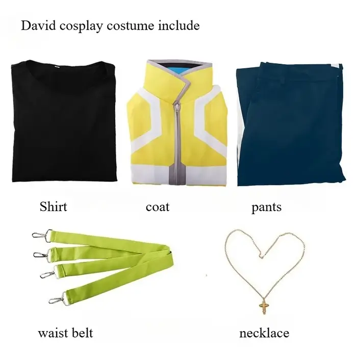 ANIMECC en STOCK Cyberpunkk 2077 David Cosplay Costume perruque Anime Cyberpunkk bord Walker Costume tenues d'halloween pour hommes