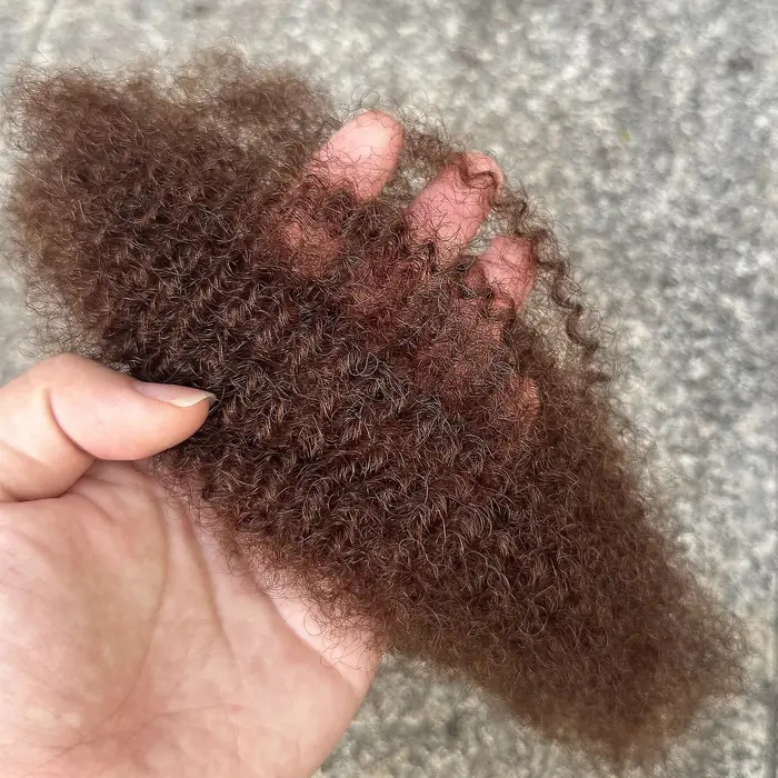 Afro crépus bouclés 4C Extension de cheveux humains 30g 50 g/paquet sans trame brésilien Remy en vrac pour Locs Micro