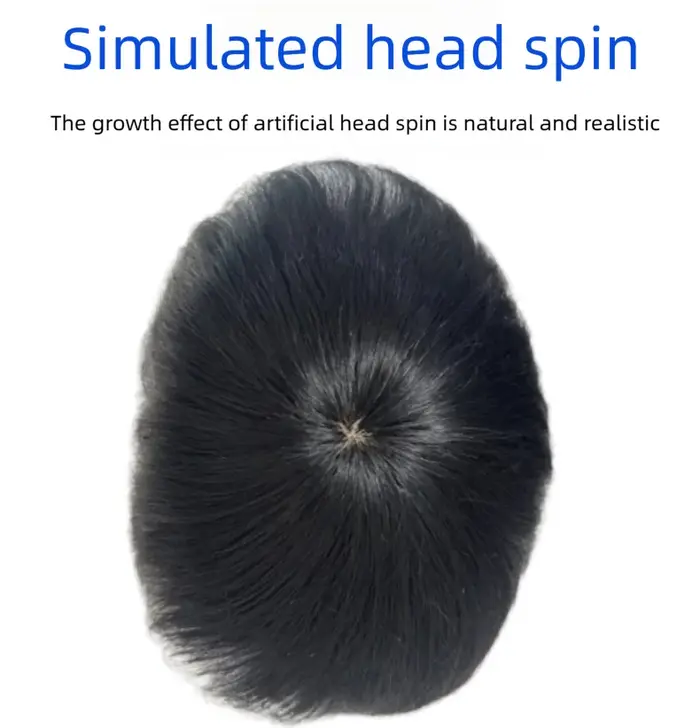 Toupet pour hommes avec Clips perruques masculines cheveux humains