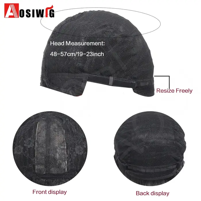 Anime films chinois Cosplay perruque noir cheveux longs raides avec tresse ruban rouge Double chignon styleet