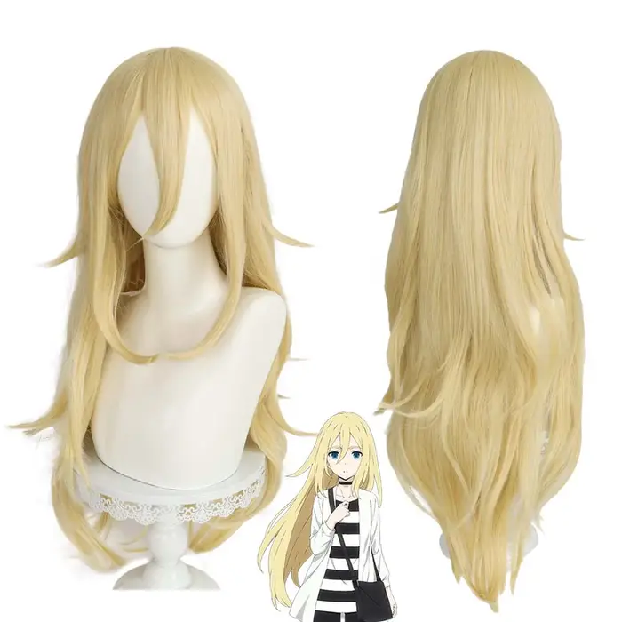« Ange de la mort » (Personnage : Rachel Gardner) – Perruque synthétique blonde claire résistante à la chaleur pour les spectacles de cosplay et de convention