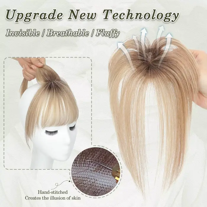 Extensions de cheveux blondes ombrées brun-blond de 10 pouces